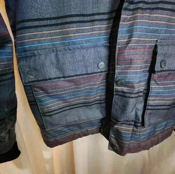 Orage Kids Snow Jacket Size Medium 10 Multi colored stripes. - Picture 3 of 9